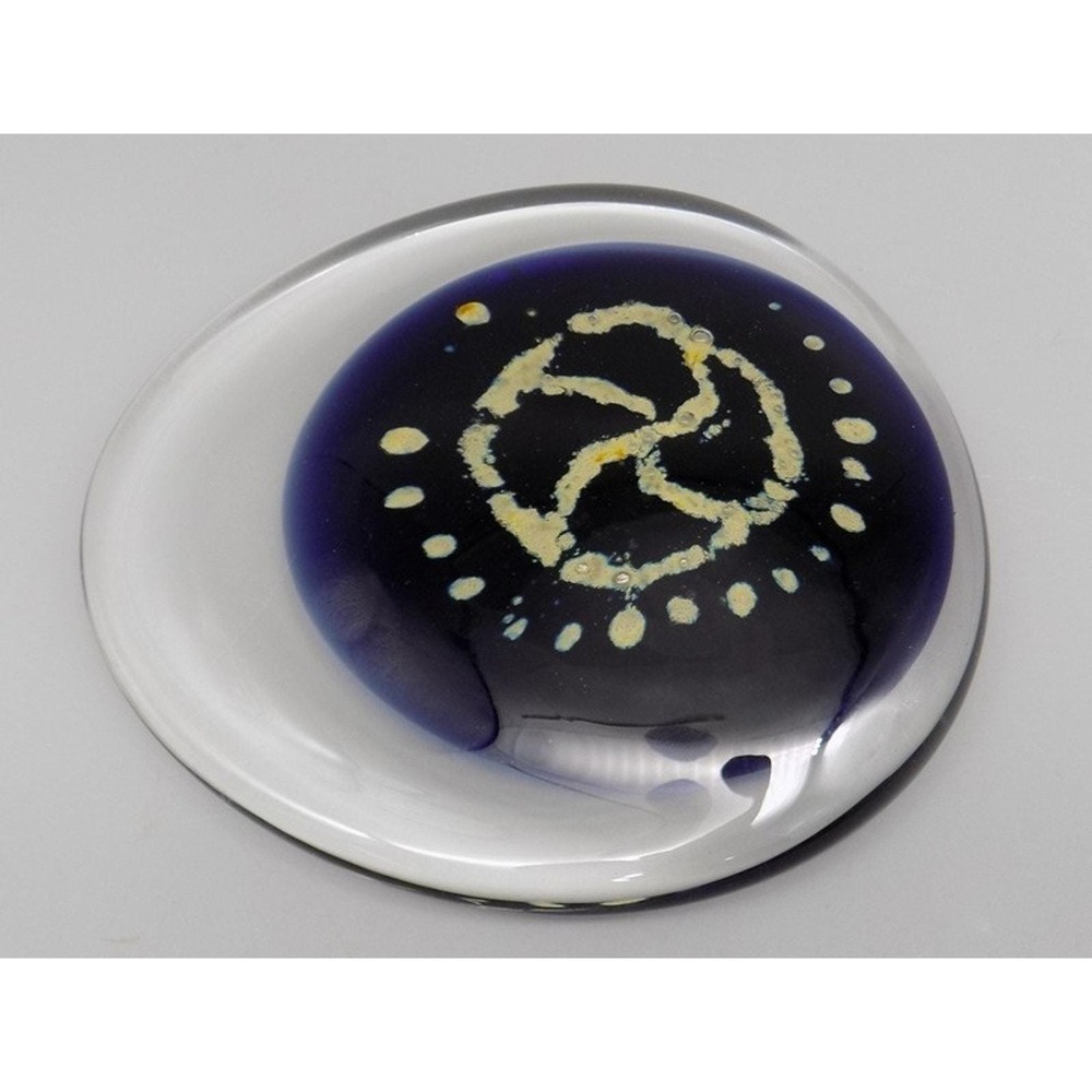 1980 Keith Cerasoli Art Glass Paperweight Signed Display Piece Blown Retro Vtg